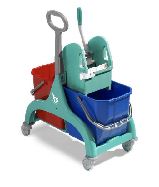 TTS-NICKTA TEC DOUBLE BUCKET MOP TROLLEY